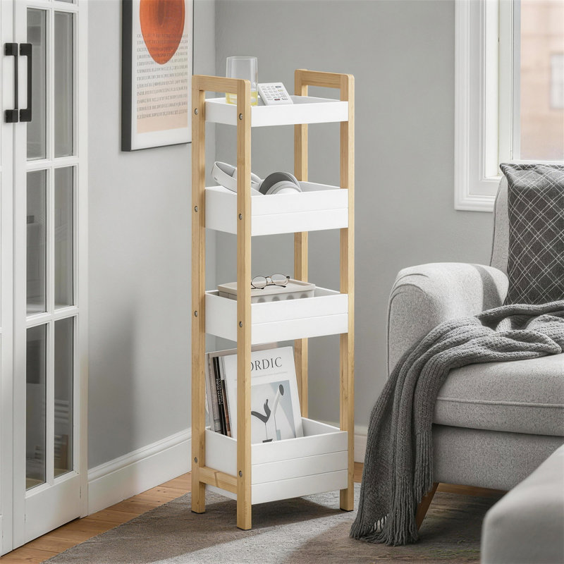Tall Bathroom Organiser with 4 Shelves