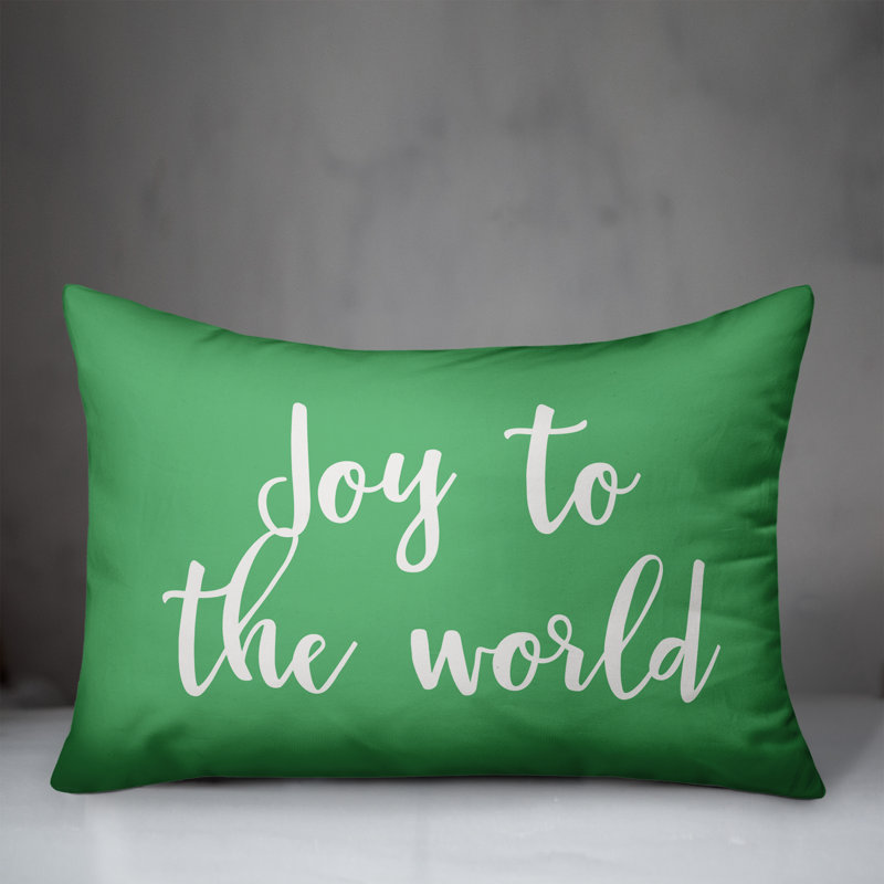 Coussin Joy to the World, Vert clair