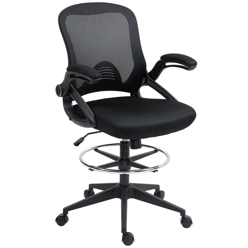 Mesh Drafting Chair, Black