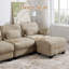 Canapés d'angle à compression, canapé modulaire moderne en chenille camel pour la maison