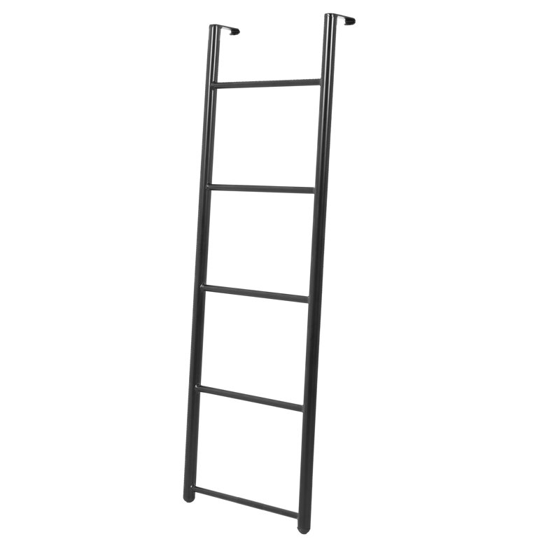 Englert 40" Tall Steel Hook-on Bunk Bed Ladder, Black