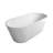 65 Inch Solid Surface Freestanding Oval Soaking Bathtub, Contemporary Style, Matte Finish For Small To Medium Hotel Bathroom Decor Bathtub With Design, Upgrades