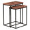 Astoria 20" Nesting Side Tables in Sunburst Brownstone