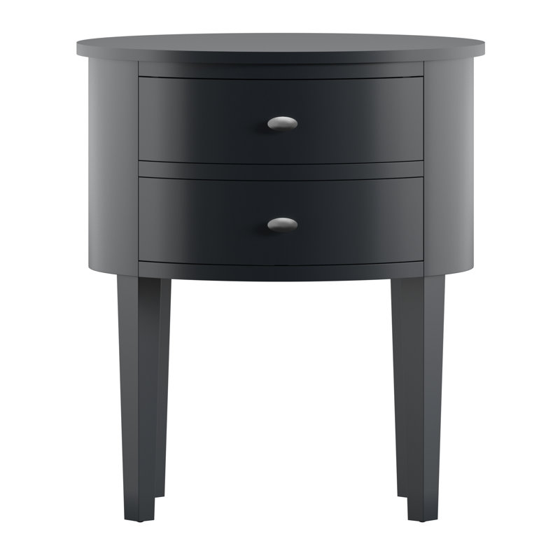Zaheed 2 - Drawer End Table, Midnight Black
