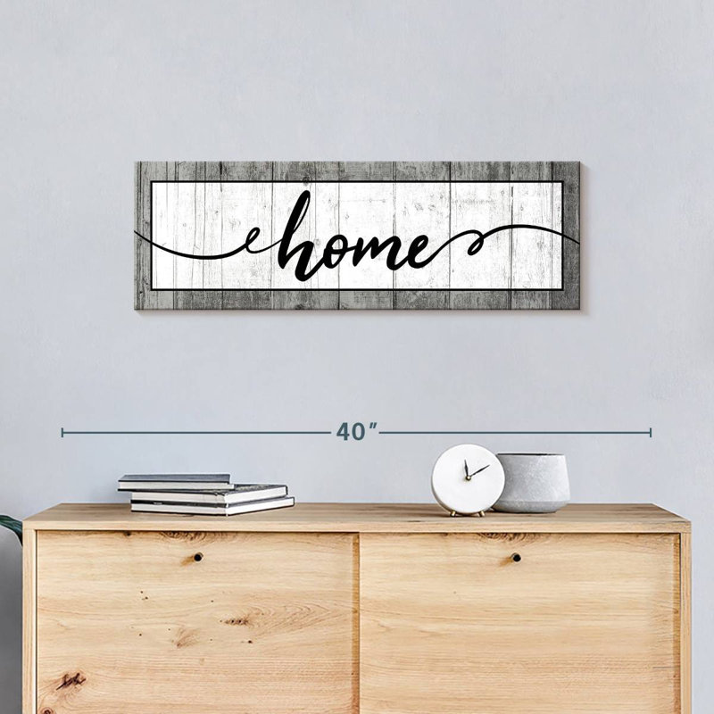 Typographie de maison en bois, H 10 po x l 30 po x P 1,25 po
