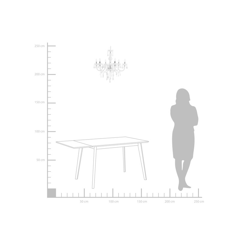 Christie 6 - Light Candle Style Chandelier