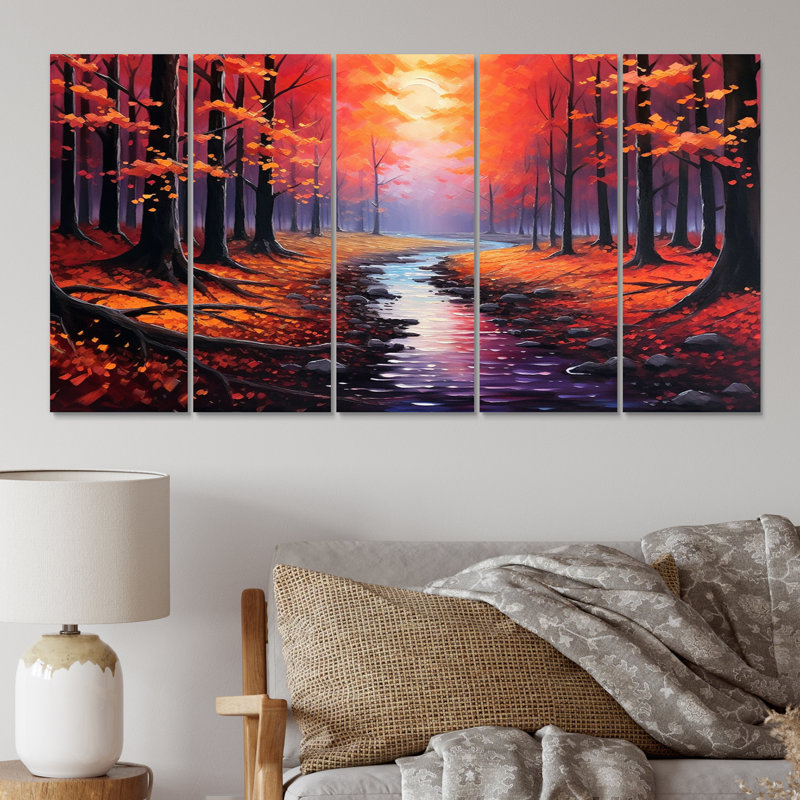 Enchanted Path II - Countryside Canvas Print - 5 Equal Panels