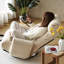 Support ergonomique réglable en beige avec siège rotatif et soutien relaxant pour les jambes de détente à 360 degrés