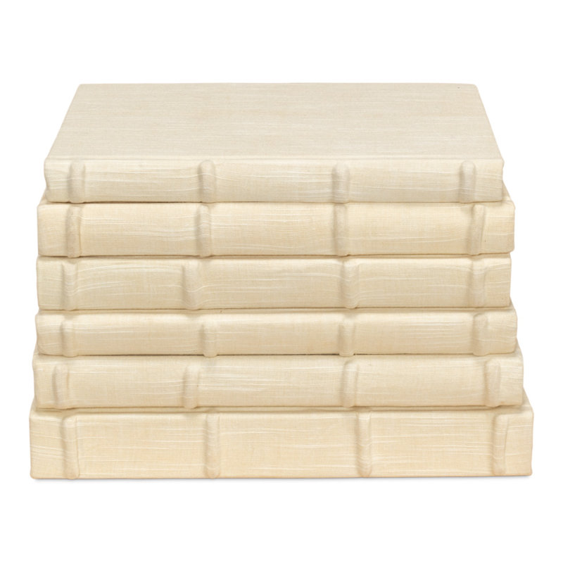 Eru 12 Piece Decorative Book Set, Ivory