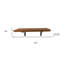 Banc de douche mural rectangulaire en teck brun 16 po x 22 po