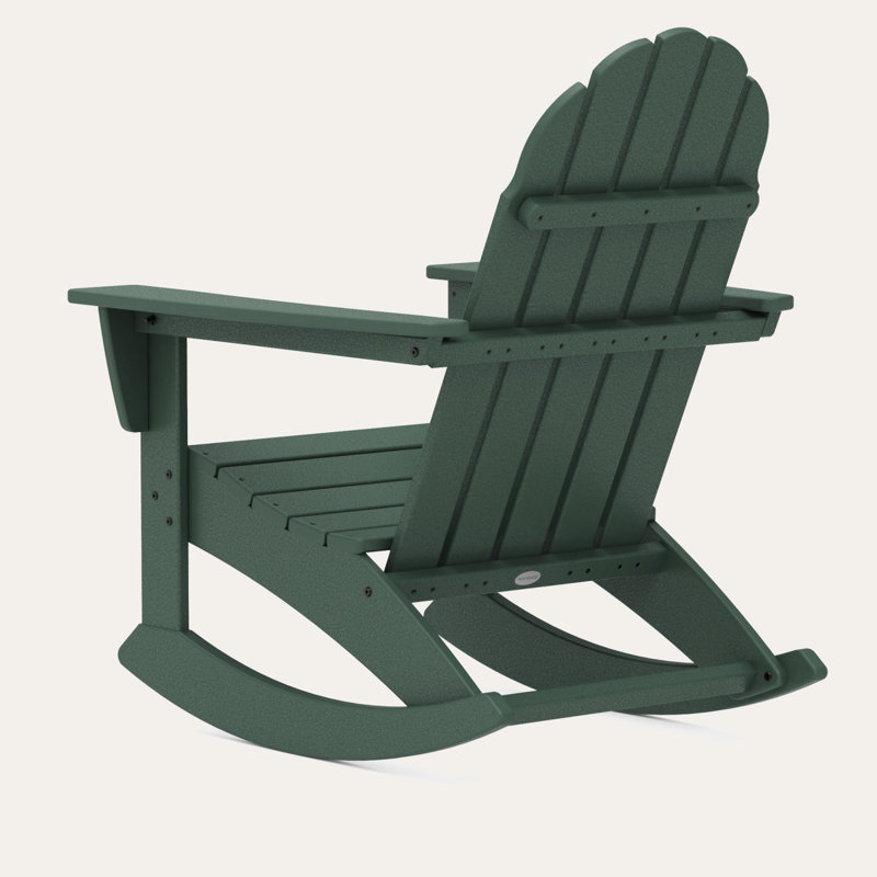 POLYWOOD Vineyard Adirondack Rocking Chair, Green
