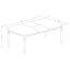Ensemble de salle à manger 5 pièces comprenant une table de salle à manger rectangulaire avec rallonge papillon et 4 chaises de cuisine, 42 po x 78 po, lin blanc-1563893610-1563893612-1563893615