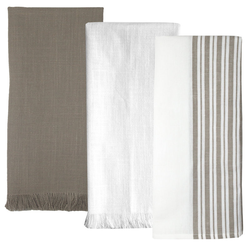 TAUPE AND WHITE FARMHOUSE STRIPE