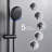 5-Setting Handheld Shower System Slide Bar Combo Rain Showerhead, Dual Shower Head Spa System