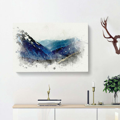 Trail in the Annapurna Circuit Nepal in Abstract - Wrapped Canvas