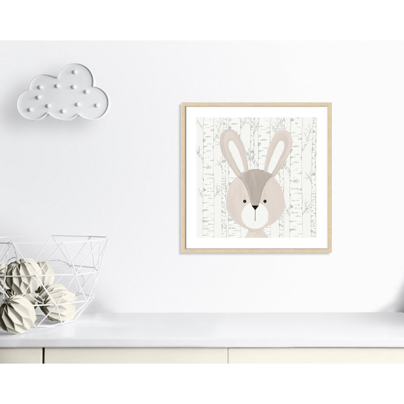 Woodland Friends 3, art encadré, H 26,5 po x l 26,5 po x P 1,18 po, Encadré de boîte beige