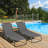 Outsunny Folding Chaise Lounge Pool Chairs, Outdoor Sun Tanning Chairs With Canopy Shade, Reclining Back, Steel Frame And Side Pocket For Beach, Yard, Patio-1929054589