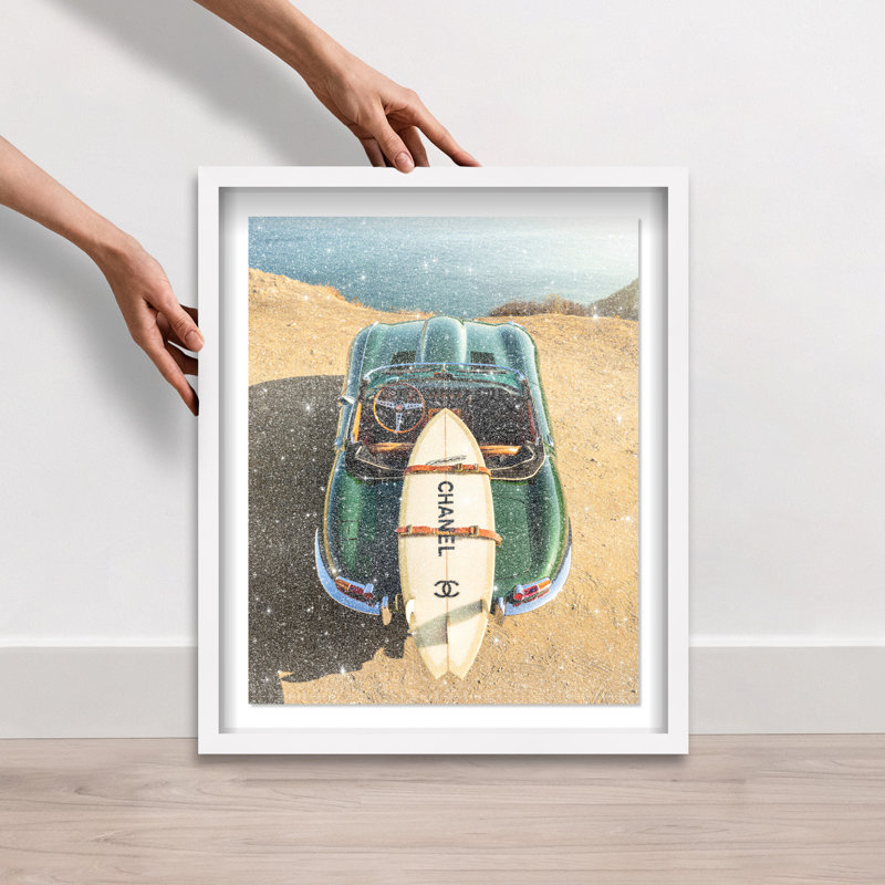 Board On Jaguar Print by Oliver Gal, 25.5"H x 31.5"W, White Shadowbox