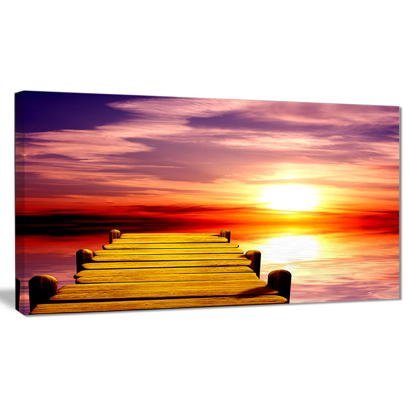«Burning Sunset», impression sur toile tendue, H 16 po x l 32 po x P 1 po