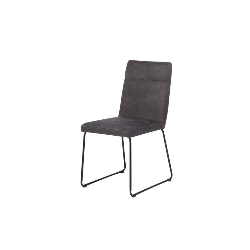 Davina 42.5 cm H Microfiber / Microsuede Side Chair, Grey