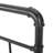 King Size Bed Headboard Featuring Iron Tube Frame, Piped Design, Flat Black Look, 2.03 In Width Industrial Style, Pipe , Finish, 49.03 Height
