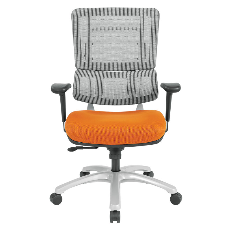 Pro-Line II Polyester Blend Task Chair, Orange, Silver