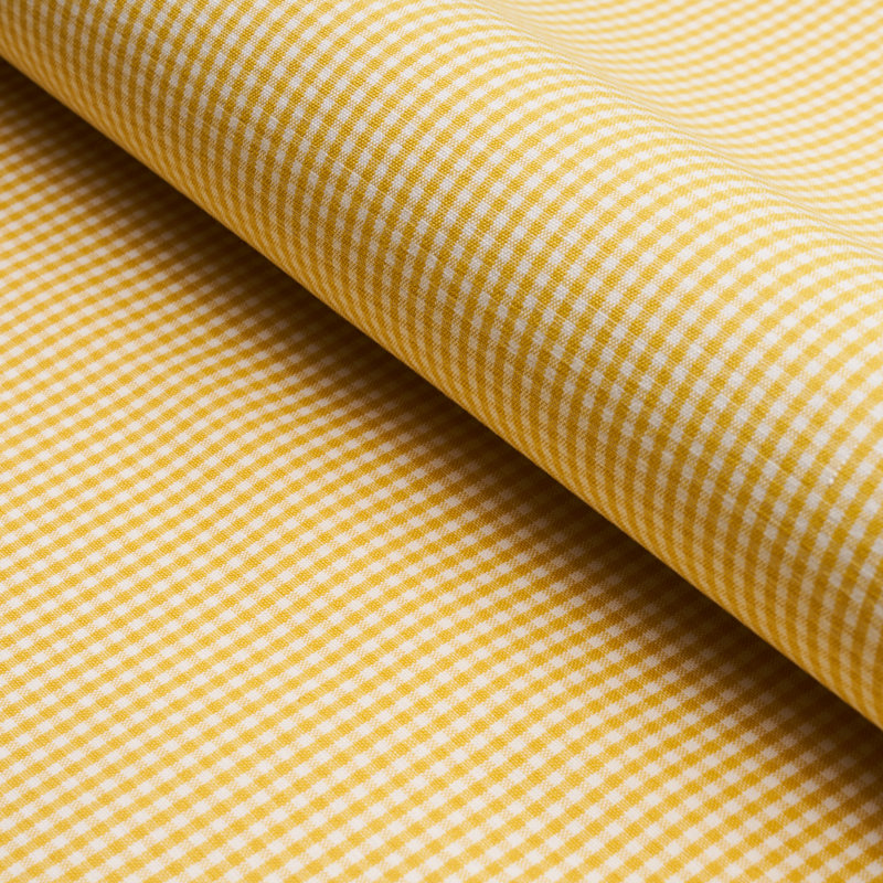 Barnet Cotton Check Fabric, Yellow