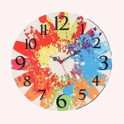 Colorful Art Round Wall Clock