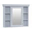 Armoire de rangement murale bleue avec porte miroir-556090885-556090884