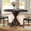 Table de salle à manger ronde rustique brun 48 po avec piédestal robuste en X-14932672