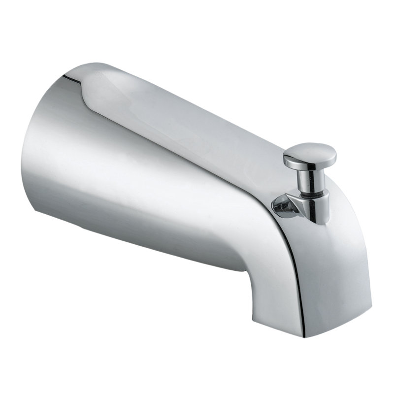 Wall Mounted Tub Spout with Diverter, Polished Chrome