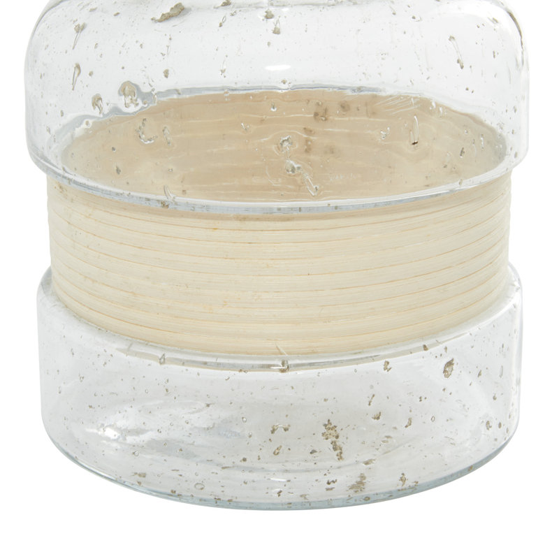 Lanterne porte-bougie en verre transparent