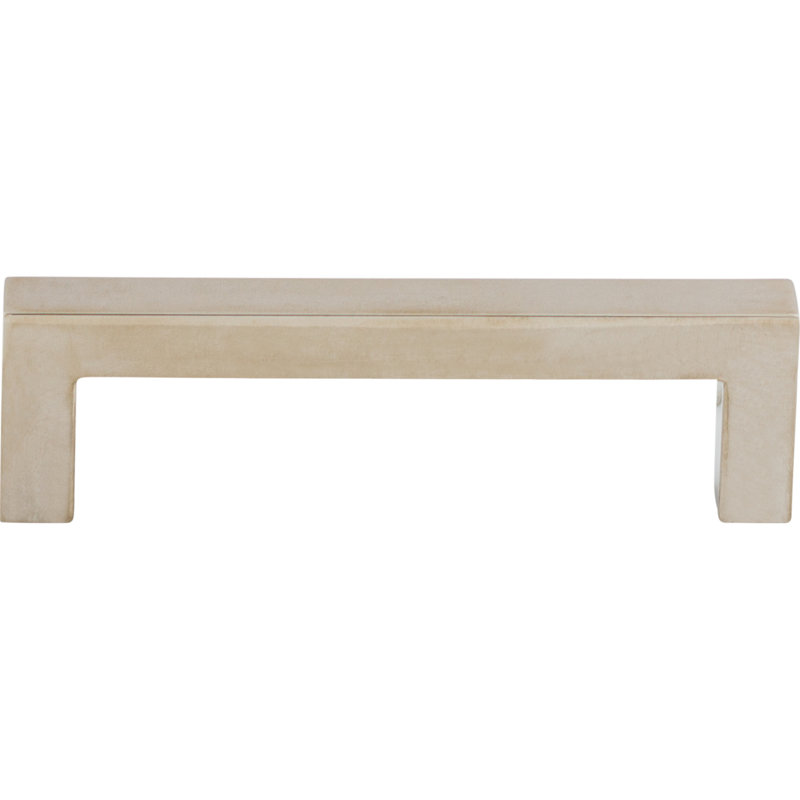 Square Bar pull, Polished Nickel, 3 3/4" Center to Center