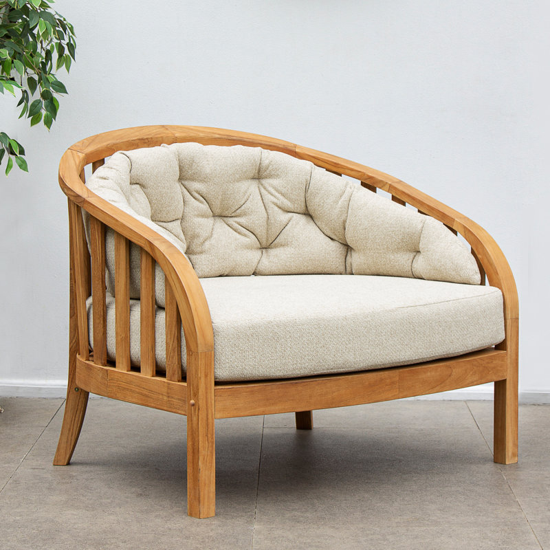 Takehisa Teak Wood Deep Seating Outdoor Chair 
