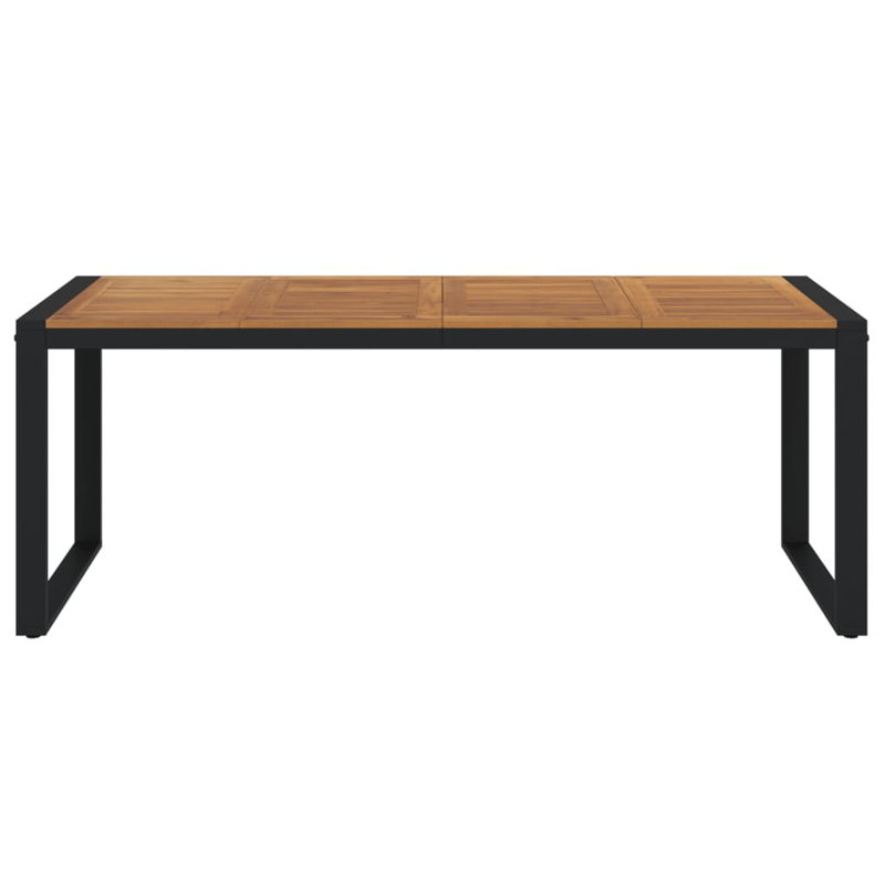 Naal Rectangular Metal Outdoor Dining Table , cm W cm D, 75cm H x 90cm W x 200cm D