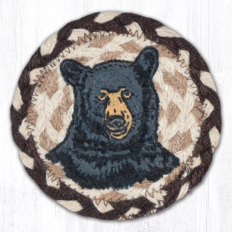  Mélange de coton rustique Bear Coaster