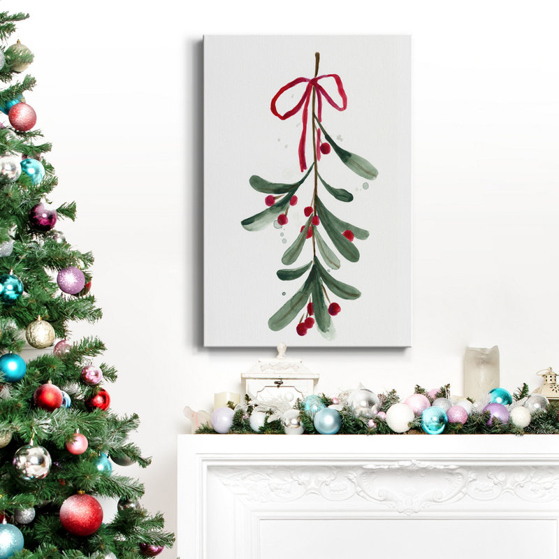 «Warm Winter Wishes V», toile tendue avec châssis de qualité supérieure - prête à être accrochée