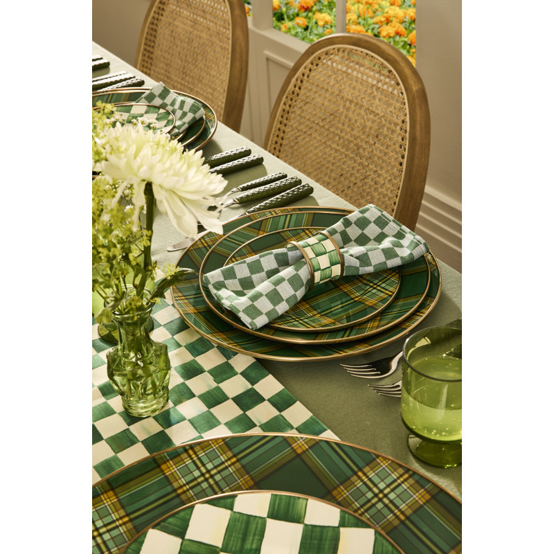 Dark Green Check Napkin