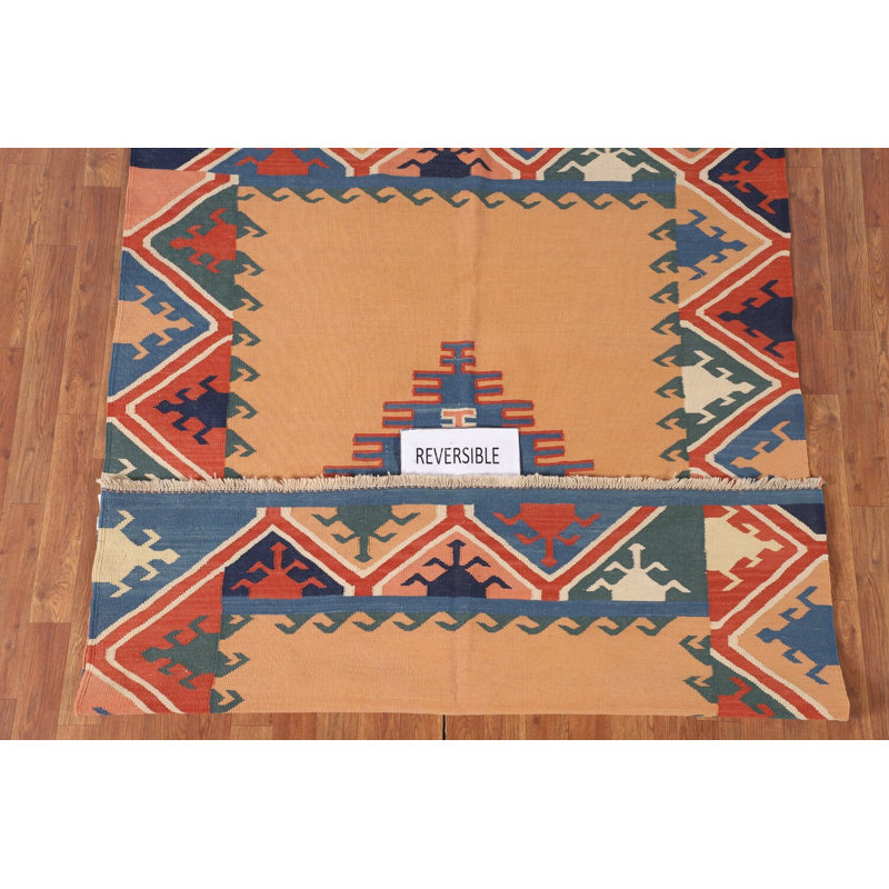 Tapis traditionnel géométrique Kilim 5 x 6