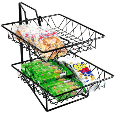 Cal-Mil 1293-2 Two Tier Merchandiser With Square Wire Baskets - WS-21112932