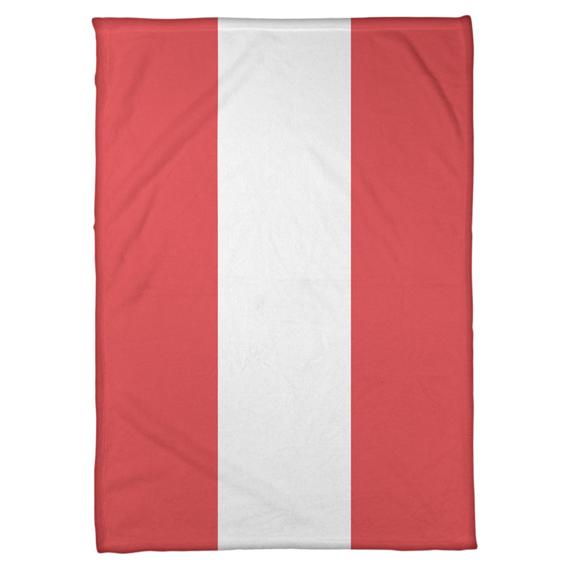 Portland Quilted Throw Blanket, Portland Trail Red/White, 50" W x 60" L
