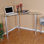Boylan Tempered Glass Aluminium Writing Desk