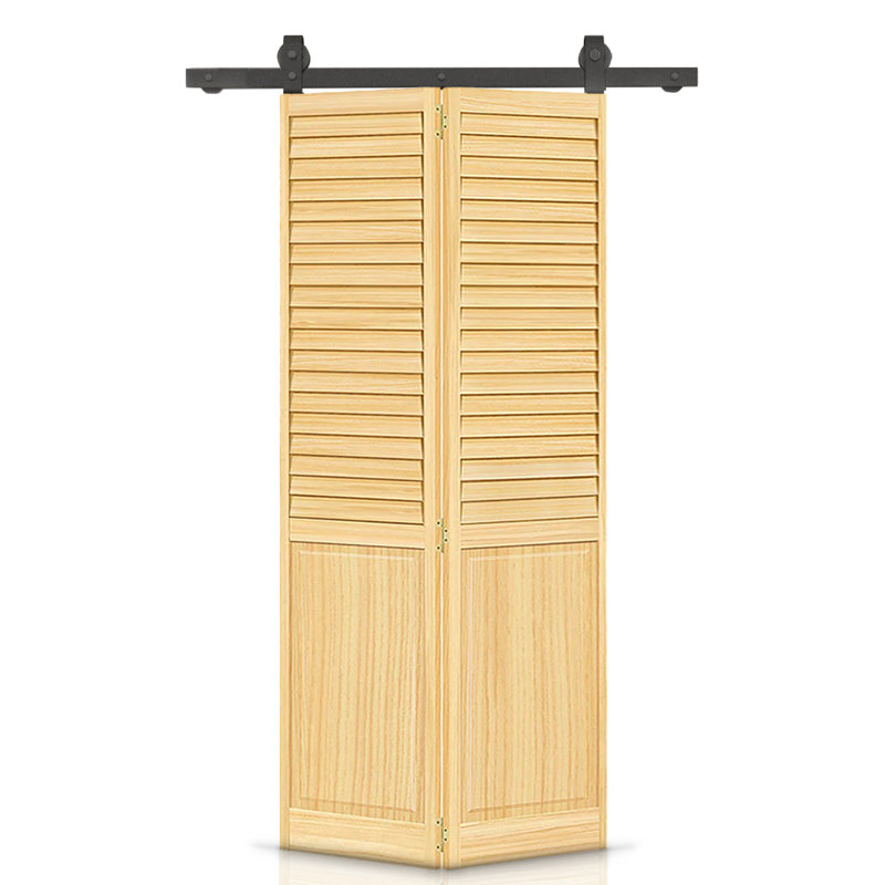 Porte pliante en bois et métal, 30 po x 80 po