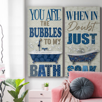 «Bubbles to My Bath», ensemble de 2 toiles tendues