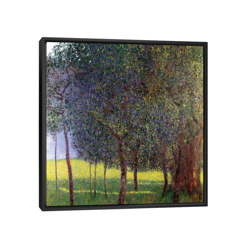 «Fruit Trees 1901», reproduction d'impression sur toile, H 18 po x l 18 po x P 1,5 po, Toile avec cadre flottant noir