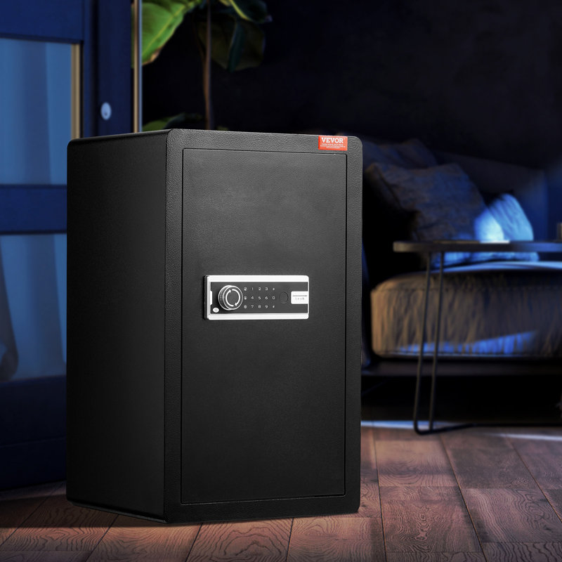 Coffre-fort à une porte de 4,0 pieds cubes avec serrure à clé et armoire à mot de passe noir