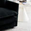 2 + 3 places en chenille noire - Fabrication en bois massif, éponge, tissu respirant pour un salon élégant, cadre, rembourrage en éponge, intérieur