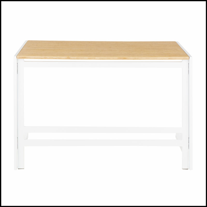 Bureau romain avec structure en métal durable et plateau en bambou naturel pour les espaces de travail modernes