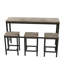Table de salle à manger de cuisine moderne, table de pub, ensemble de table de salle à manger longue avec 3 tabourets, assemblage facile-1010509216-1010509227-1010509229