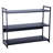 Jamestown Wide 3 Shelf Open Storage Bookshelf in Grain and Metal Frame Oak-1519164322